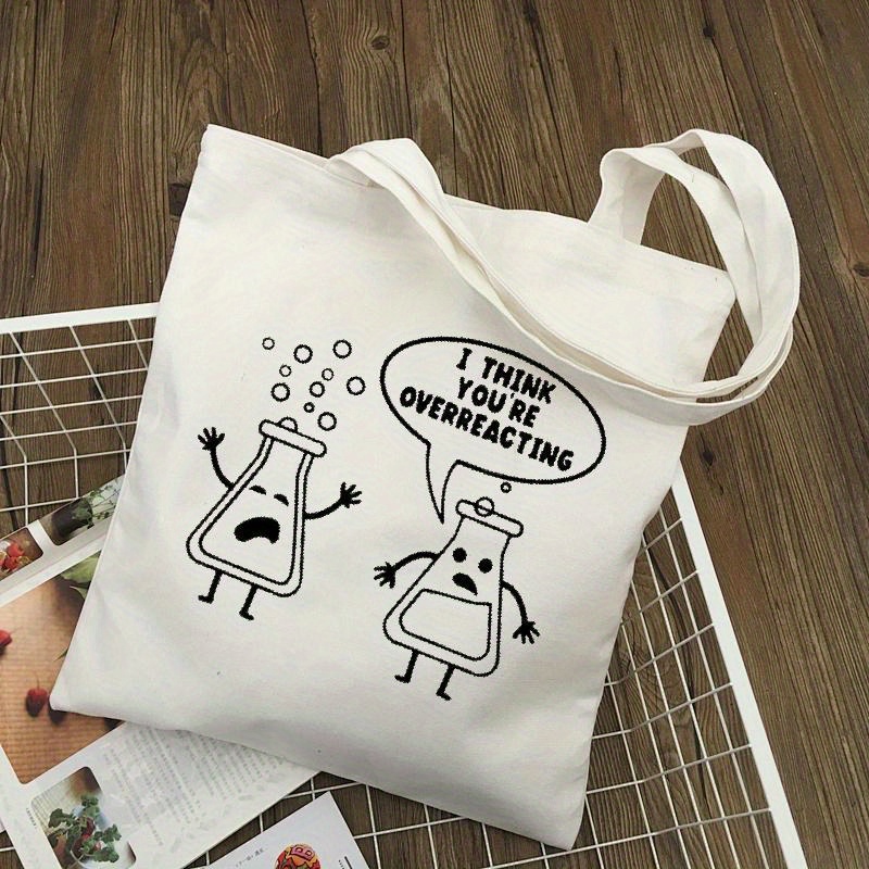 Medical Lab Design - Bolsa de lona branca com desenho